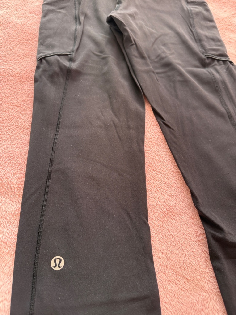 Lululemon Black Athletic Leggings with Side and Belt Pockets